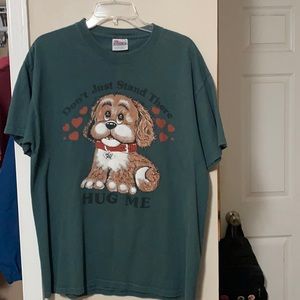 Vintage don’t just stand there hug me puppy shirt